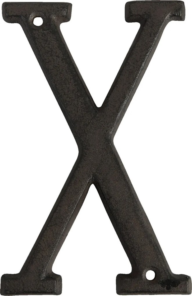 Nástenné kovové písmeno X - 13 cm