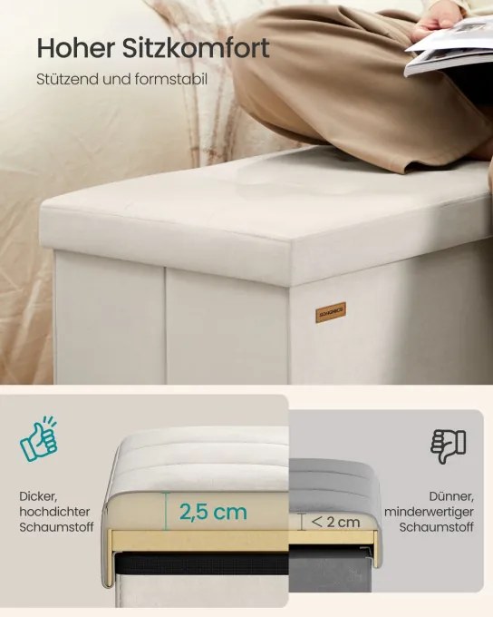 Taburetka s vekom LSF048LH01 krémová