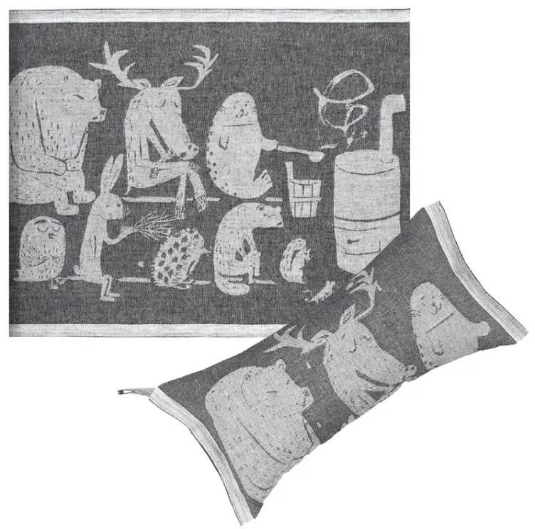 Sada do sauny na sedenie Eläinten, tmavo sivá