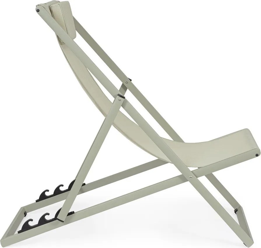 Taupe kovové záhradné ležadlo Taylor – Bizzotto