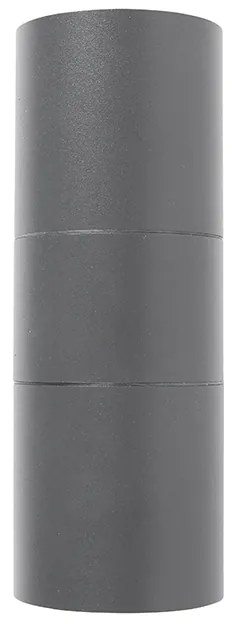 Vonkajšia nástenná lampa tmavosivá 2-svetlo IP44 - Duo