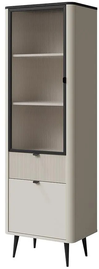 Vitrína Marly 3 Kašmír/Sivý kameň