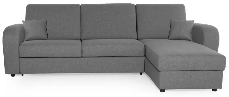Rohová sedacia súprava na každodenné spanie LIVORNO s rozkladom, 140, sivá (penelope 22) (h12)