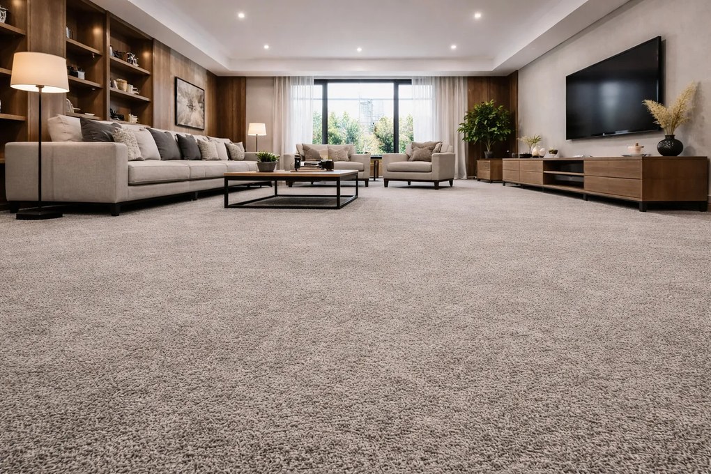 Metrážny koberec e-blitz 46, na mieru, šíře 4m, šedá, ab (mriežka), chodba / predsieň, ITC