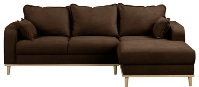 Tmavohnedá rohová pohovka (pravý roh) Beata - Ropez