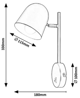 Rabalux 5243 - Nástenné svietidlo EGON 1xE14/40W/230V biela