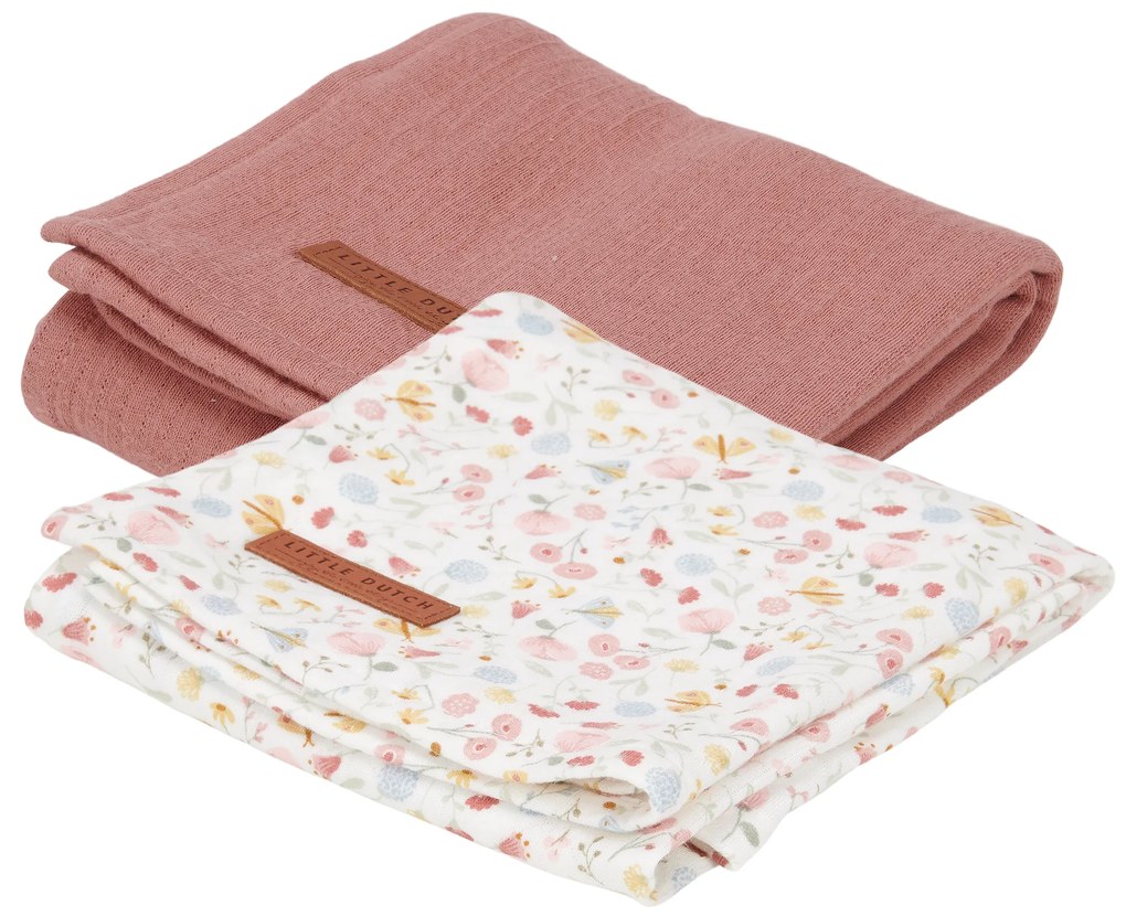 Plienky 70x70cm Kvety a motýle Pink 2ks