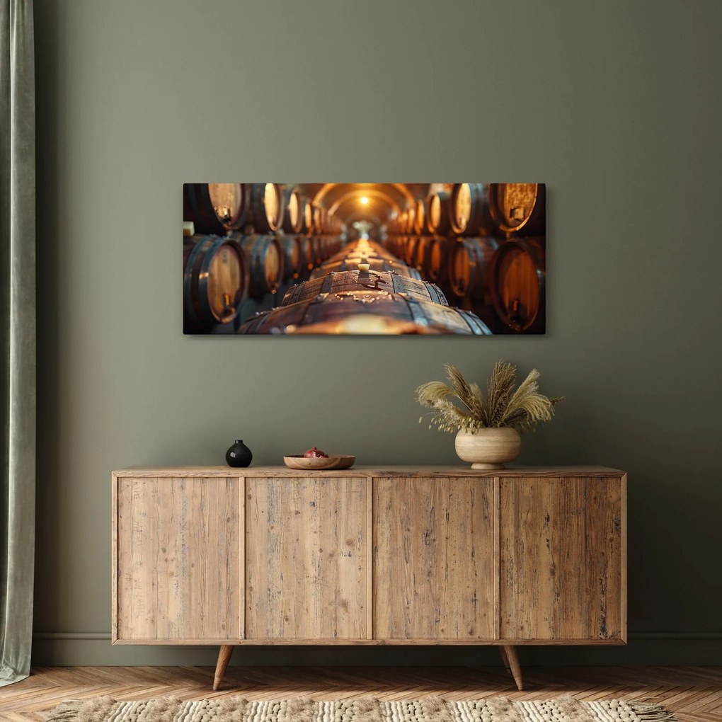 Obraz - Vínna pivnica (120x50 cm)