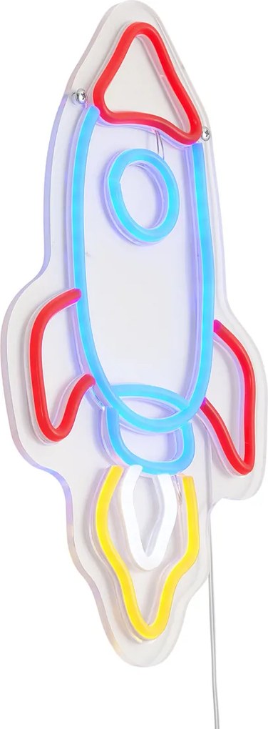 Neónová nástenná lampa viacfarebná vrátane LED - Rocket