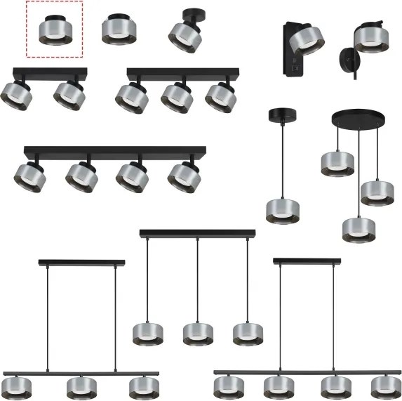 BRILAGI - LED RGB stmievateľné bodové svietidlo AURA LUX 1xGX53/14W/230V Wi-Fi Tuya čierna/dymová