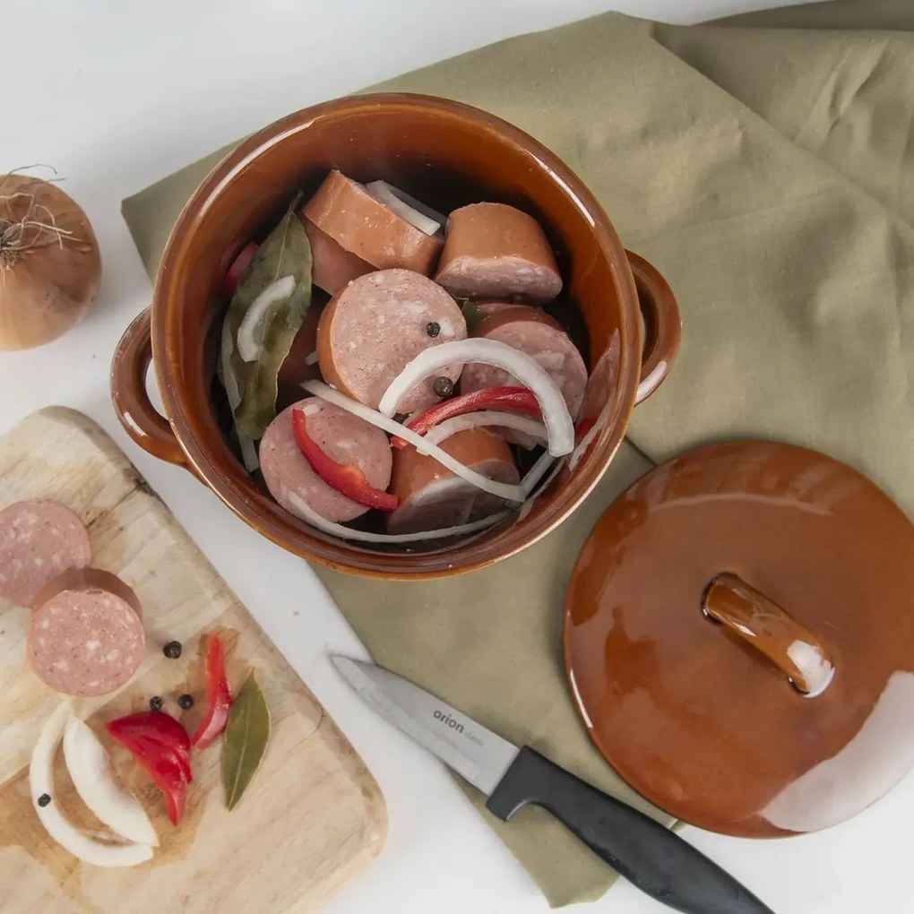 Orion Keramický hrniec na masť s vekom, 0,7 l, 0,7 l