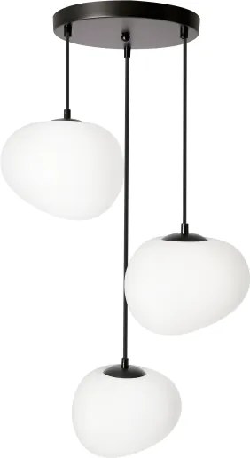 BRILAGI - Závesné svietidlo na lanku PEBBLES 3xE27/40W/230V pr. 42 cm čierna