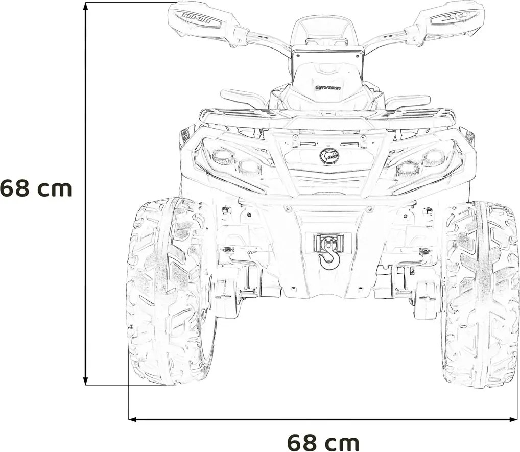 Ramiz Štvorkolka Can Am Outlander ATV s diaľkovým ovládaním ružová