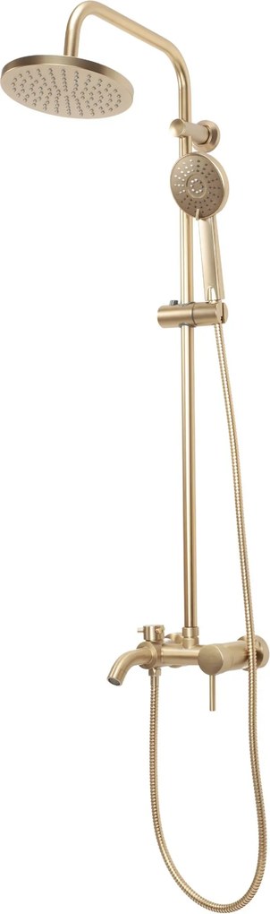 Rea Luis, sprchová súprava s vaňovou batériou, zlatá matná, REA-P7051