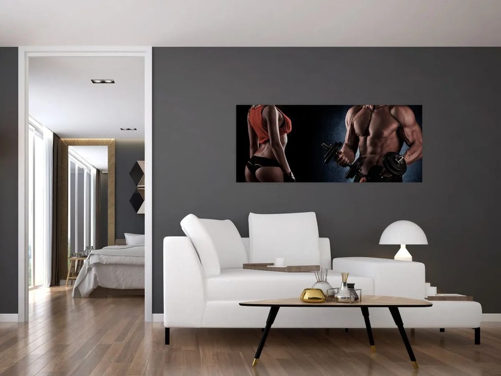 Obraz - Fitness (120x50 cm)