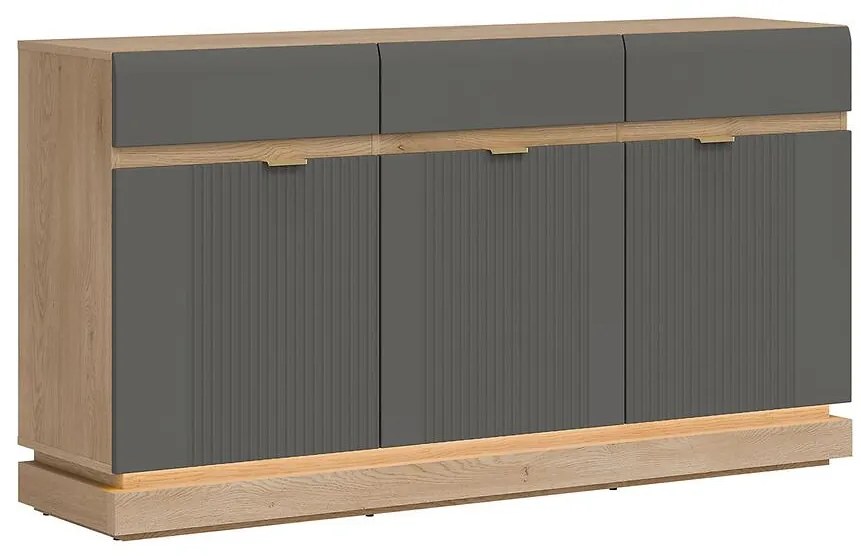 Komoda Milton ML03 dub crem torro sivý