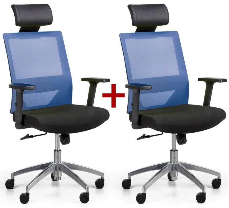 Kancelárska stolička WOLF II 1+1 ZADARMO, modrá