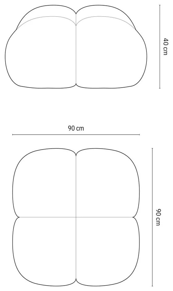Sivá zamatová podnožka Loretto – Cosmopolitan Design