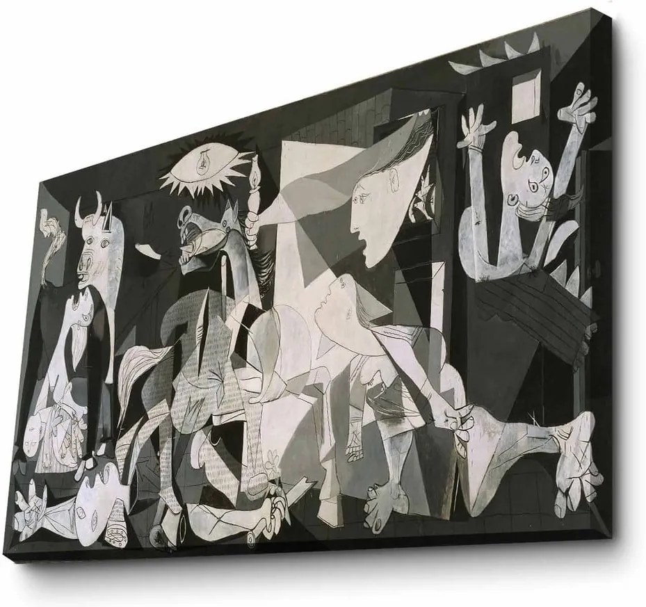 Nástenná reprodukcia na plátne Pablo Picasso Black and White, 100 × 70 cm
