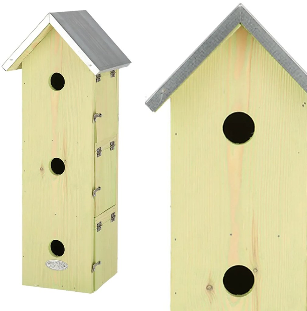 Vtáčia búdka Simi, 50,5x20x18 cm, drevo/kov, hnedá