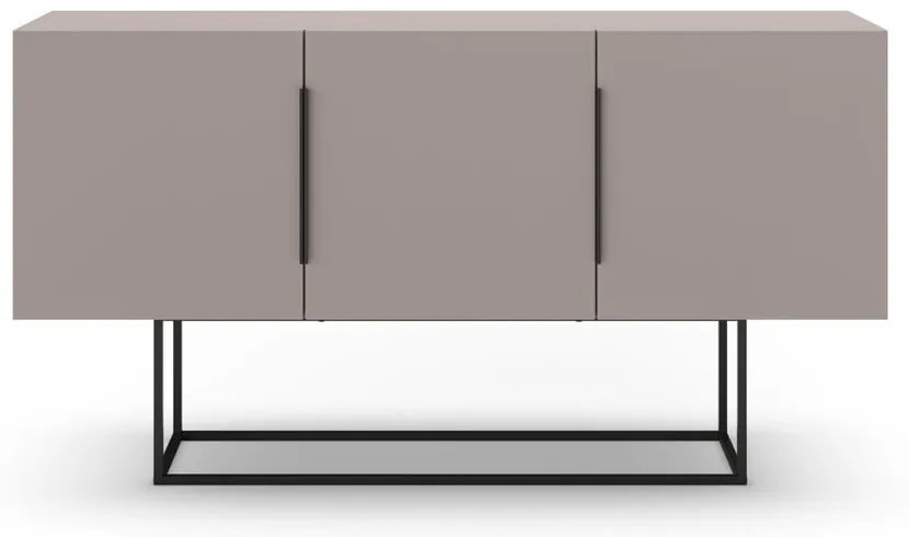 Sivo-béžová nízka komoda 150x80 cm Titan – Marckeric