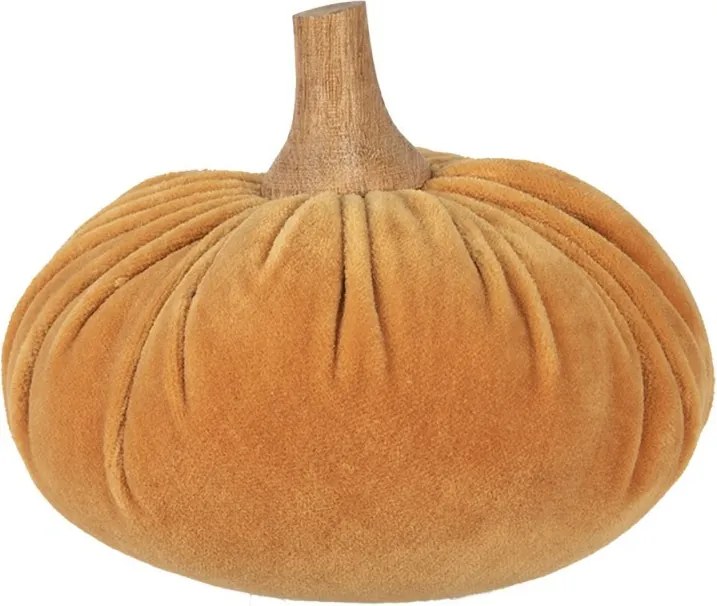 Oranžová textilná dekorácia tekvice Pumpkin L - Ø 15*12 cm