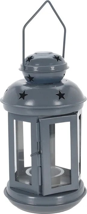 Vianočný svietnik Lampášik v tmavosivej farbe 20 cm