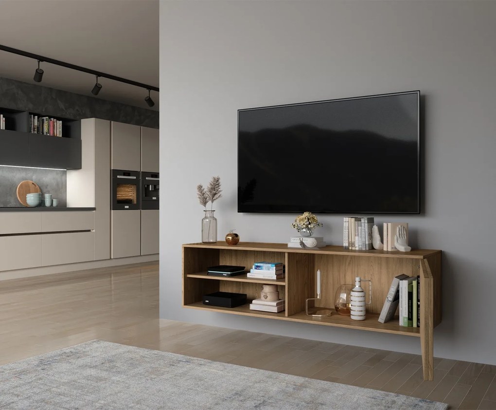 Závesný TV stolík Entsian 150 cm dub Artisan