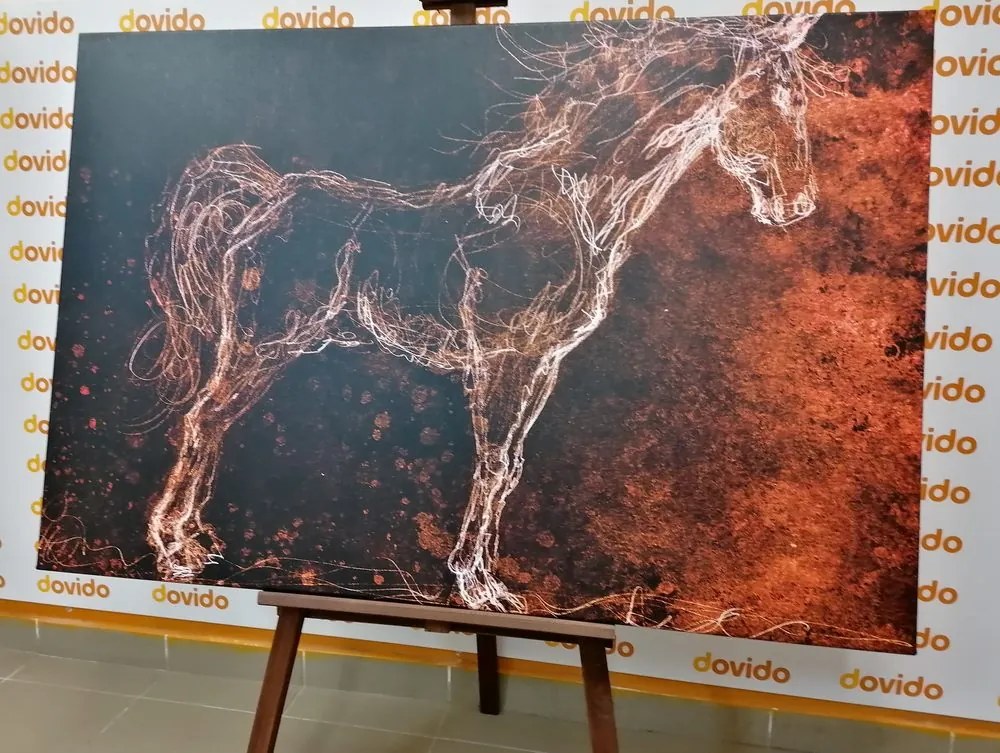 Obraz kreslený kôň - 120x80
