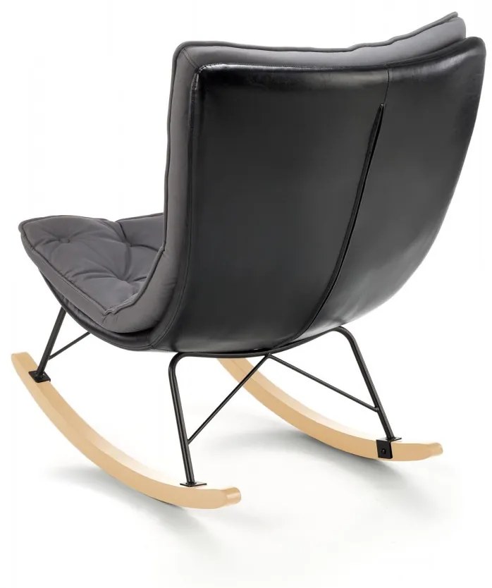 Hojdacie kreslo INDIGO 75 cm šedé/čierne