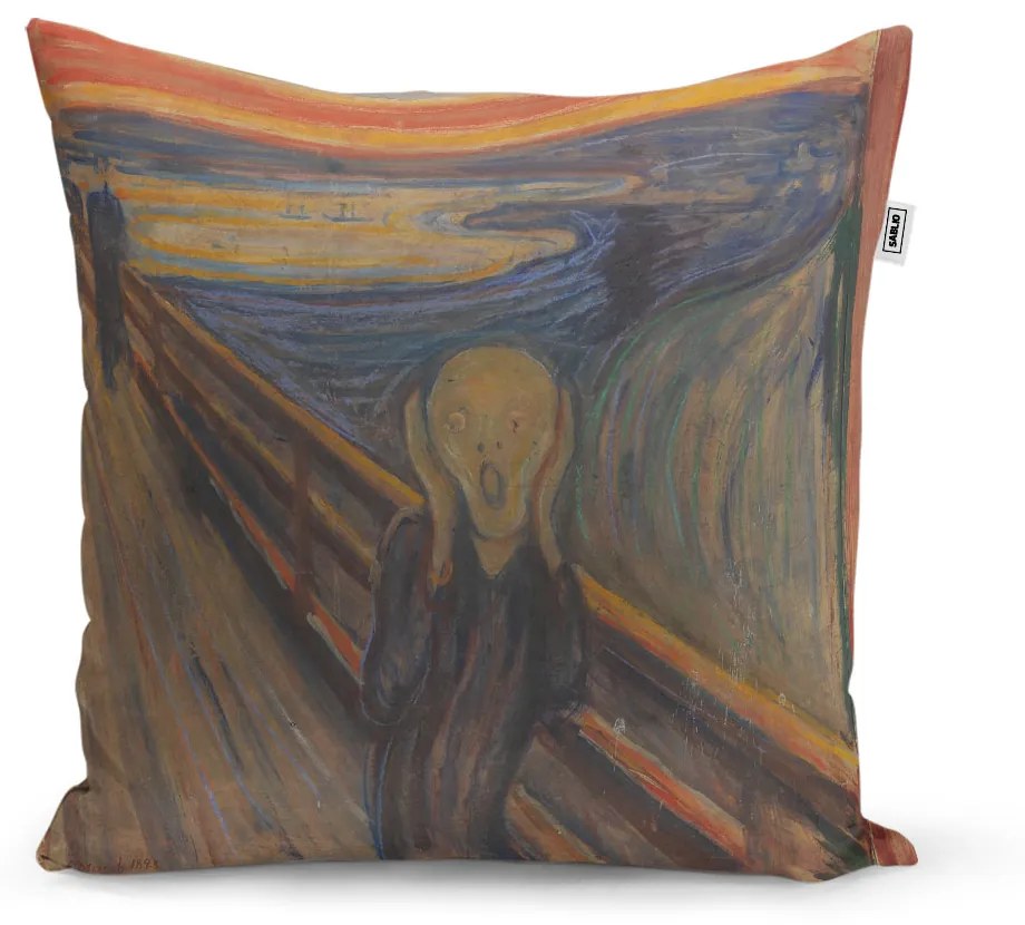 Sablio Vankúš Výkrik - Edvard Munch - 40x40 cm