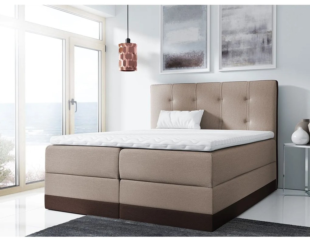Kontinentálna posteľ Orlando, Rozmer postele: 160x200, Dostupné poťahy: Kameleon 04 + Kameleon 15