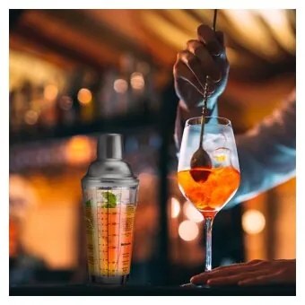 Westmark 3-dielny koktailový šejker SAM, sklo/nehrdz. oceľ, 400 ml