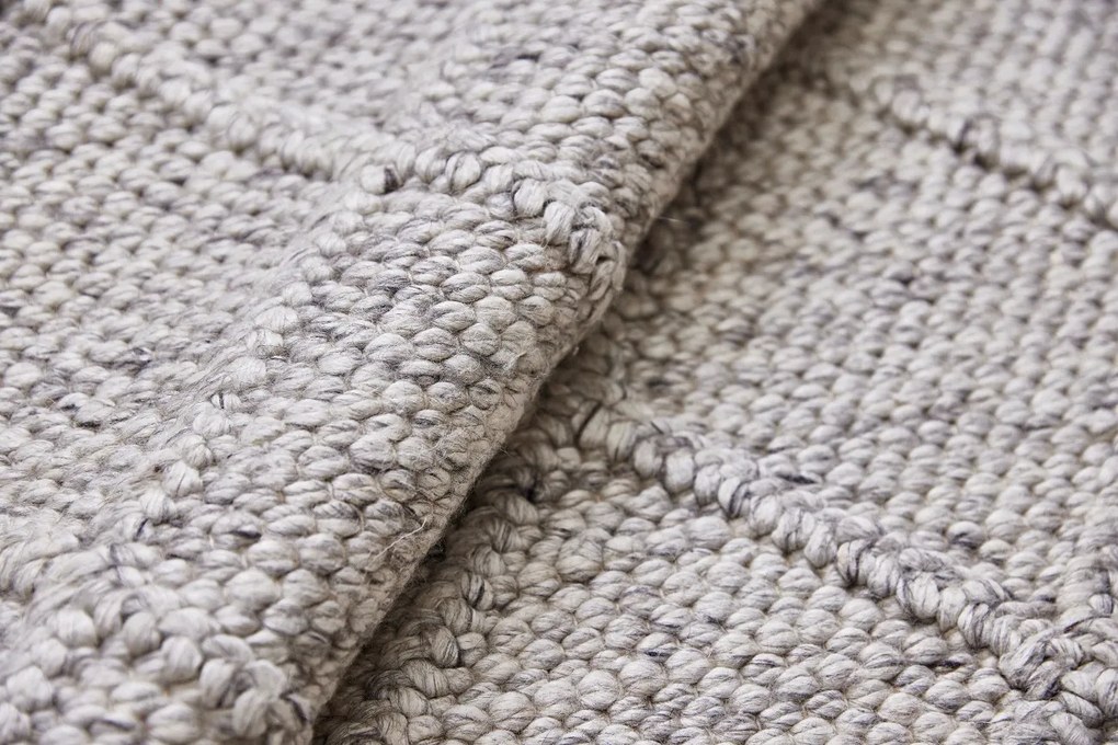 Diamond Carpets India, Ručne viazaný kusový koberec Old Town DE 3210 Grey Mix, 140x200, šedá, obývacia izba