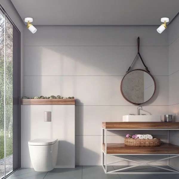 Bodové svietidlo JOKER 1xGU10/25W/230V biela/zlatá