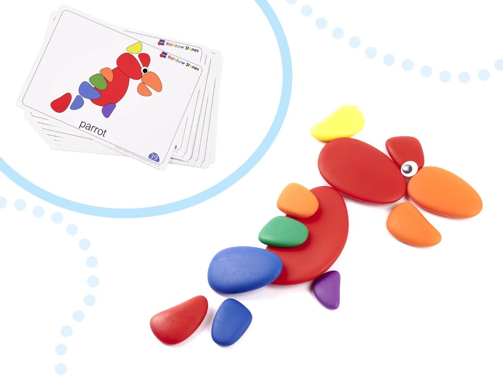 KIK Kreatívne kamienky farebné montessori puzzle