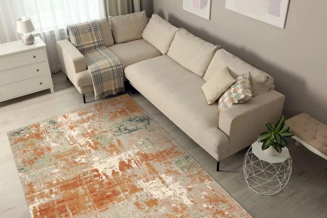 Koberec OSTA ABBY 486.13.LA112 zelený / terakotový