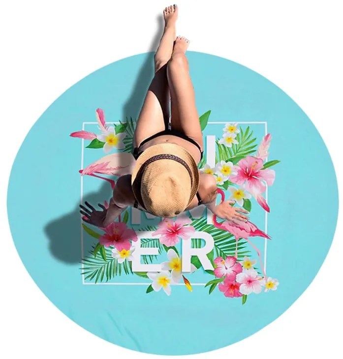 Plážové osušky s nápisom SUMMER Priemer: 150 cm