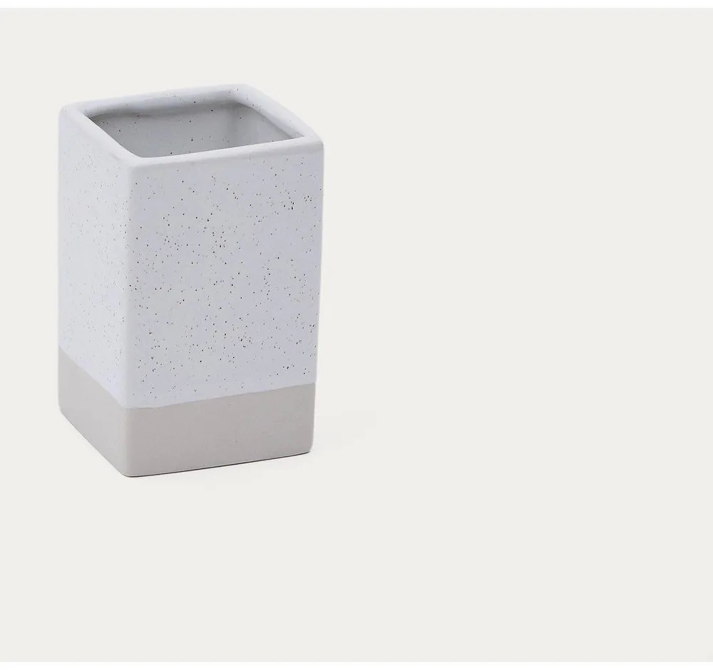 Krémový keramický téglik na zubné kefky Careli – Kave Home