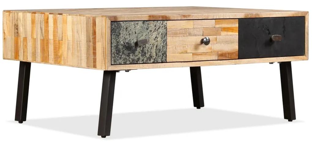 Konferenčný stolík z recyklovaného teakového dreva, 90x65x40 cm