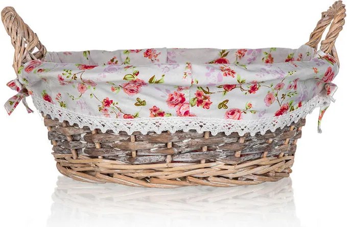 Prútený košík s ušami ROSES