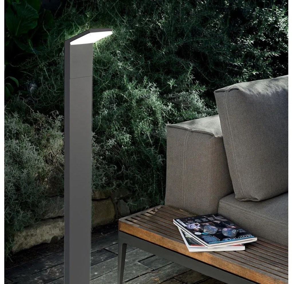 Ideal Lux - LED Vonkajšia lampa STYLE LED/8,5W/230V 4000K 100 cm CRI 90 IP54 antr