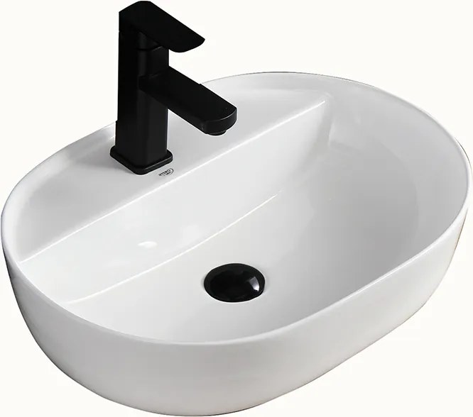 BPS-koupelny Keramické umývadlo na dosku HYD-EI-WH-605 60,5x40,5 cm, biele
