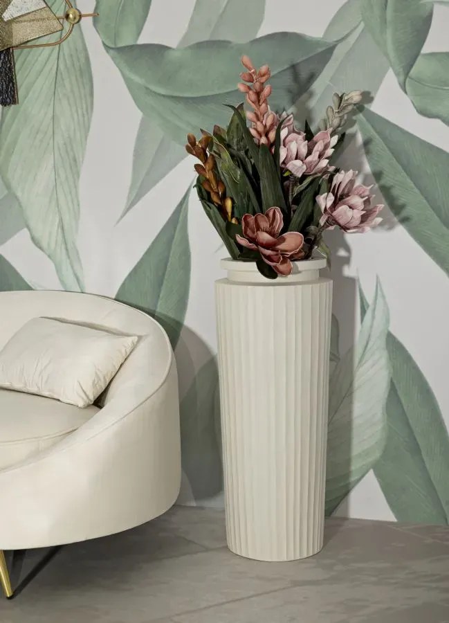 Váza High Pot 80 cm krémová