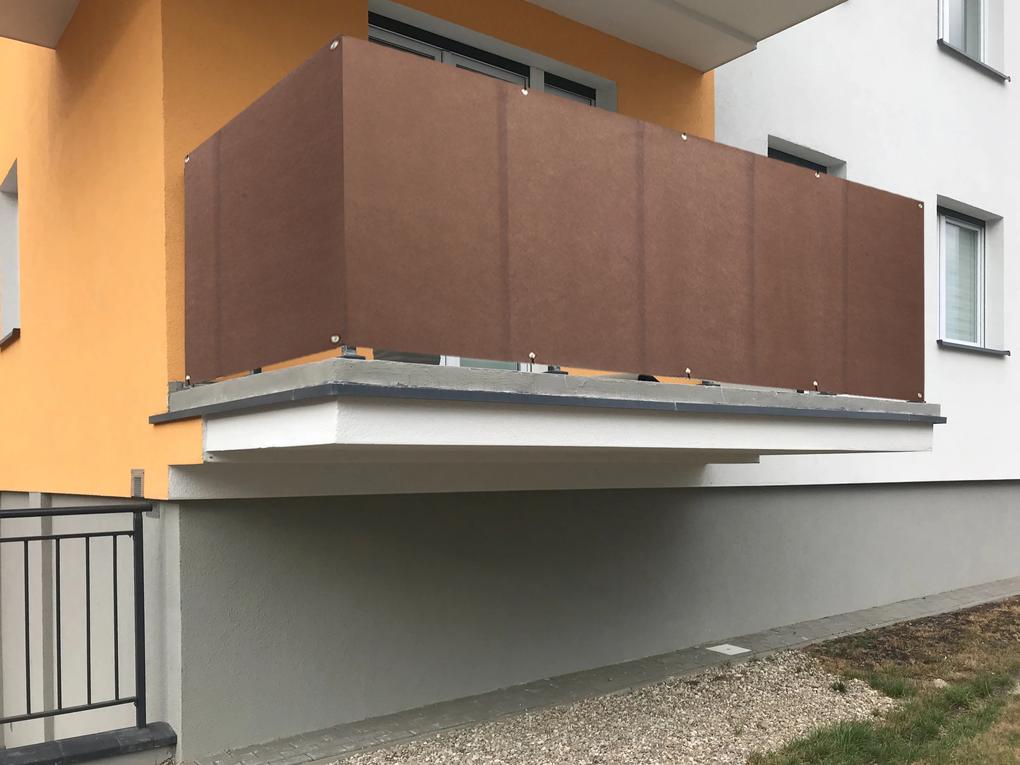 Balkónová zástena sivej farby 100x700cm Veľkosť (cm): 80X400 cm