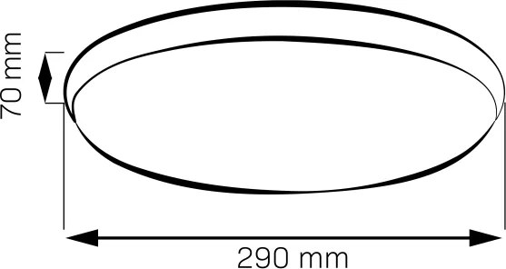 LED stropné svietidlo LIBRA LED/15W/230V 4000K priemer 29 cm čierna