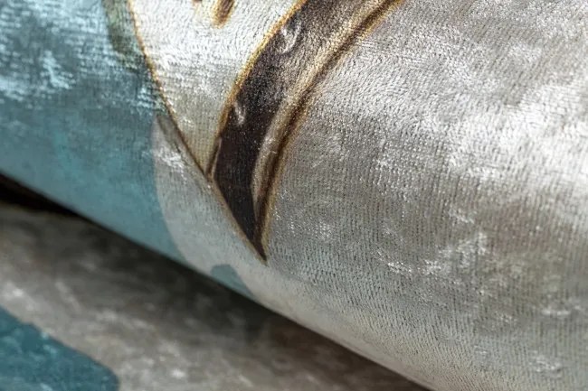 Protišmykový koberec / behúň ANDRE 33220 modrý / zlatý