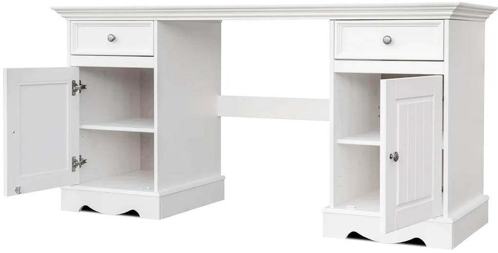 PROXIMA.store - Rustikálny písací stôl 2.2 - BELLUNO ELEGANTE FARBA: biela