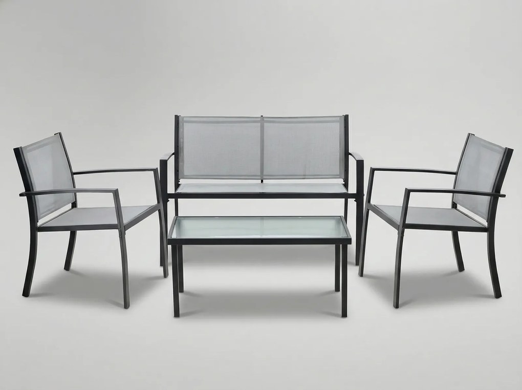 CH 4-dielna sada záhradného oceľového nábytku