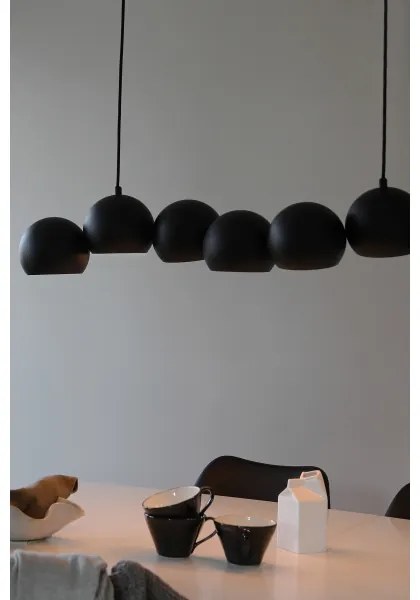 Markslöjd 108860 - Luster na lanku CUPOLO 7xE14/40W/230V čierna